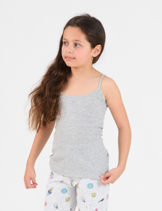 Débardeur Gris à Bretelles Filles
