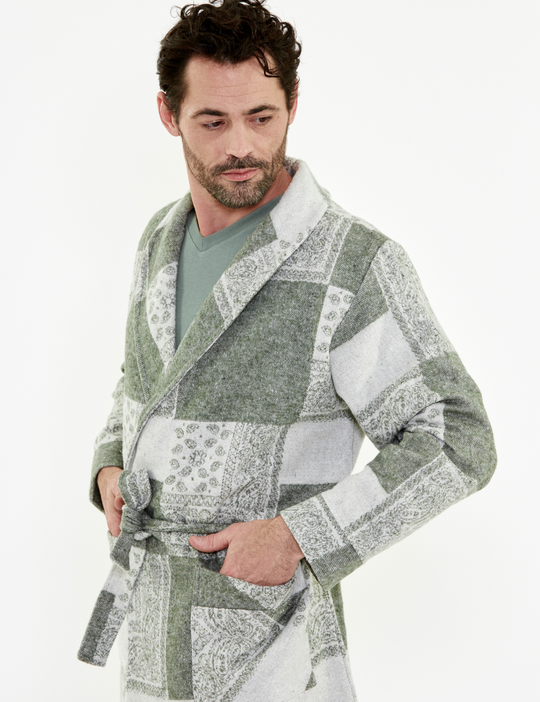 Robe de chambre pour homme en patchwork